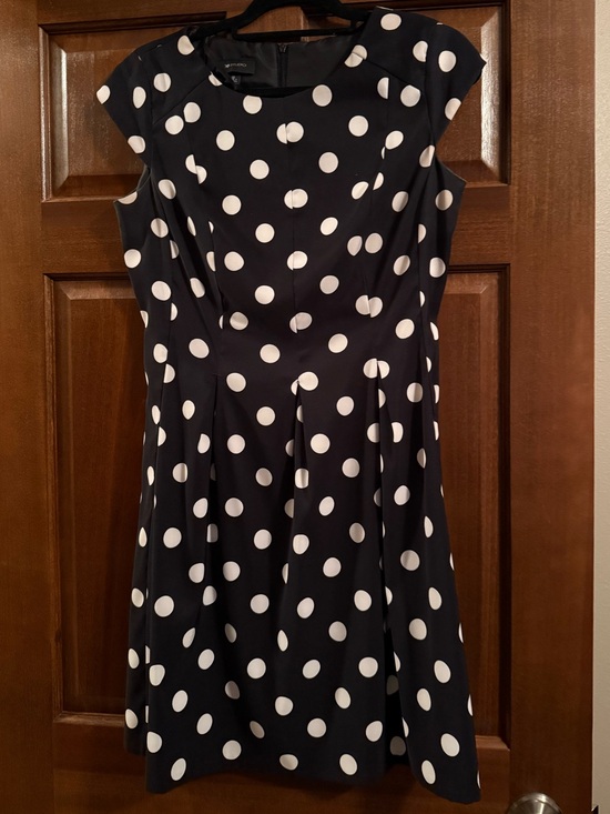 AB Studio Dresses & Skirts - AB Studio Black Dress with White Polka Dots
